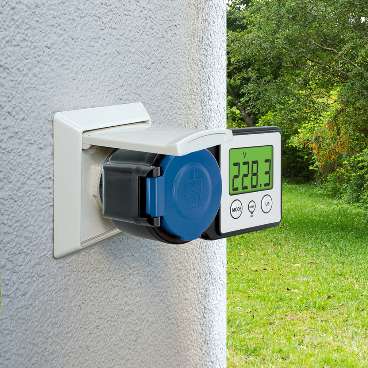 Energiekosten- / Einspeisemessgerät Outdoor beleuchtet