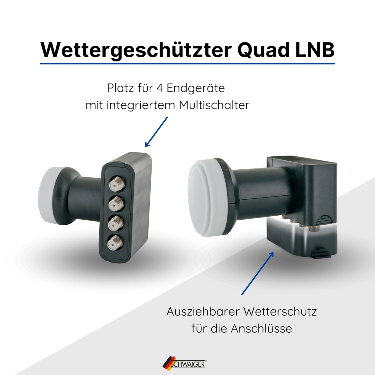 Satellitenanlage Set Anthrazit Stahl 75 cm