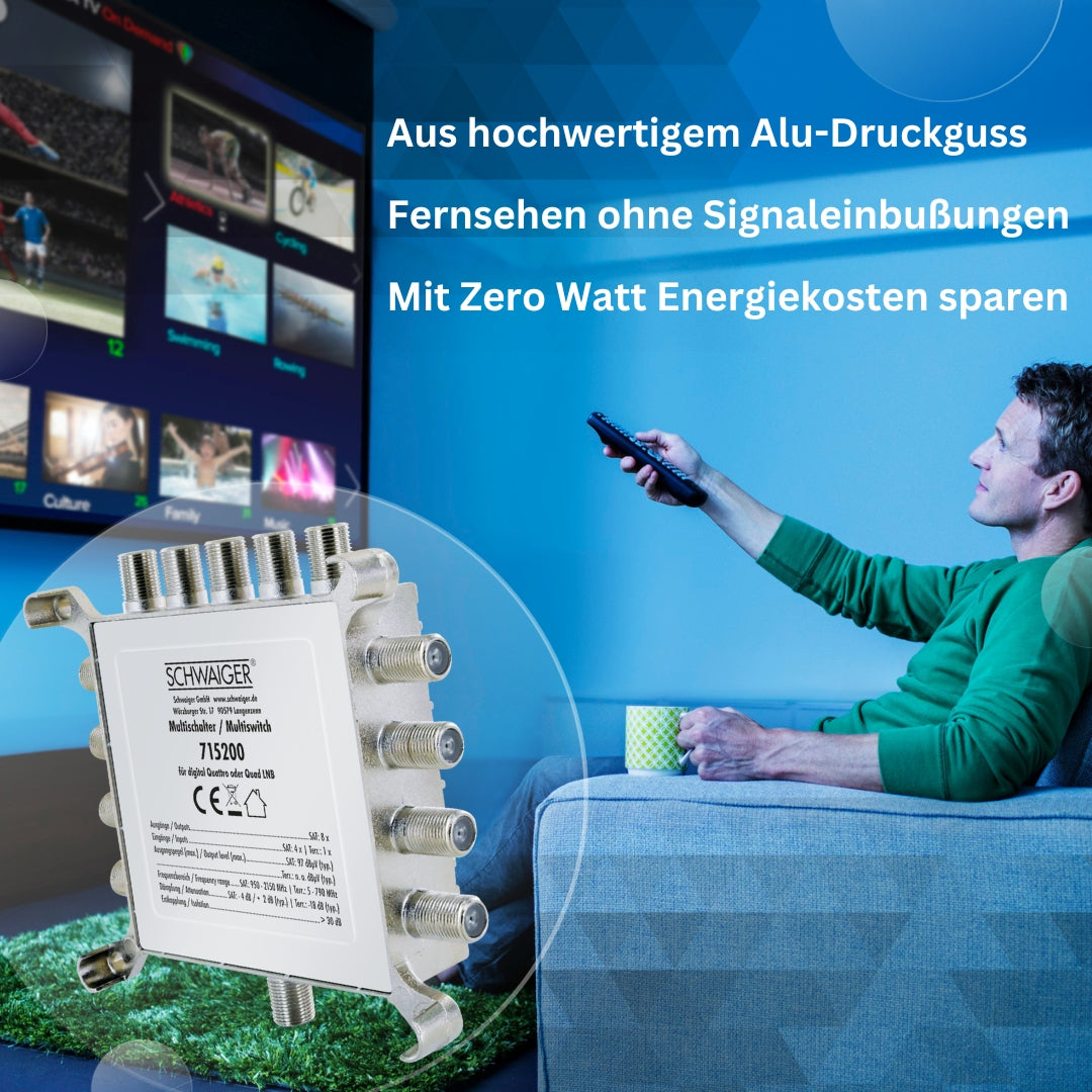 SAT Multischalter 5/8 mit Netzteil