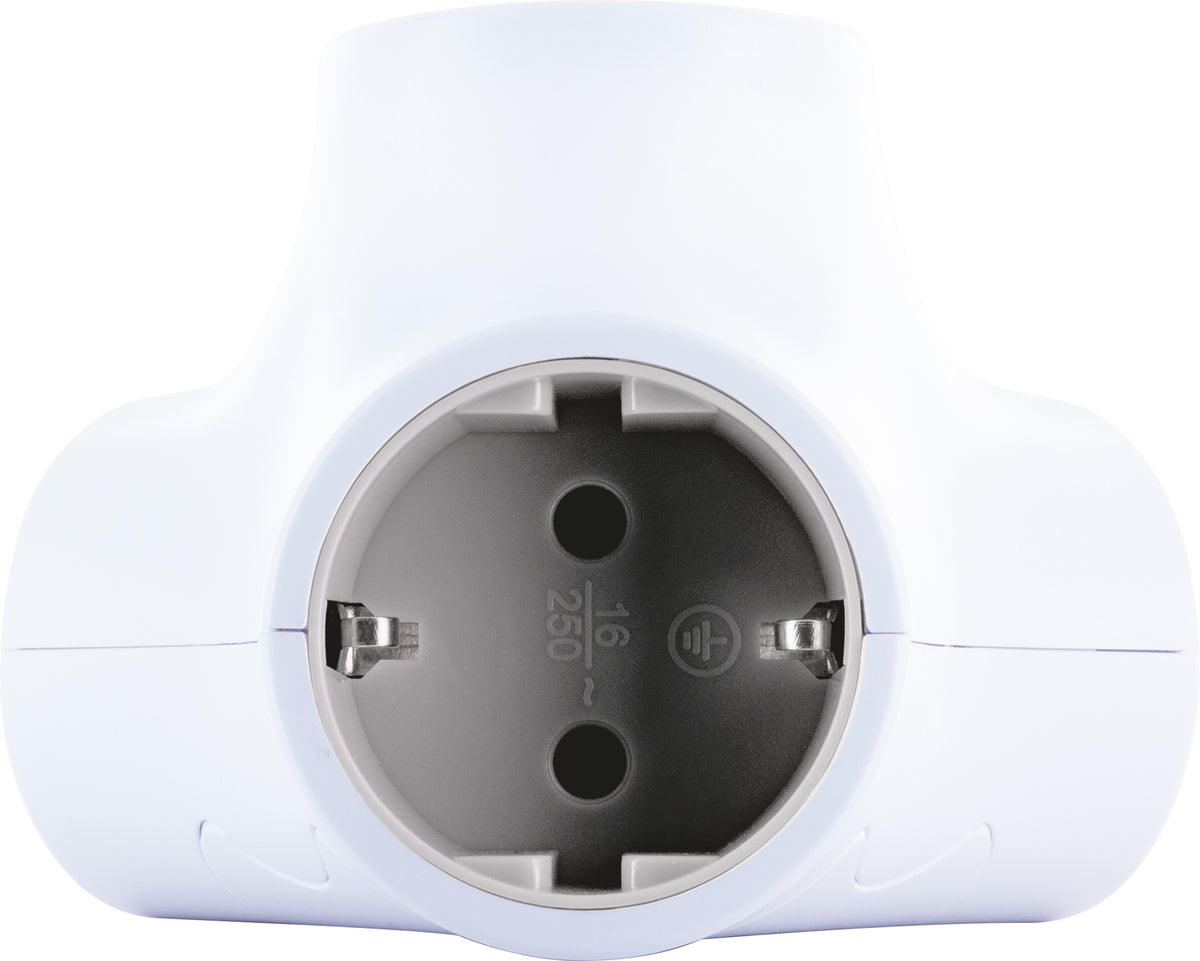 Steckdosenwürfel 3-fach mit 2 USB-A Slots