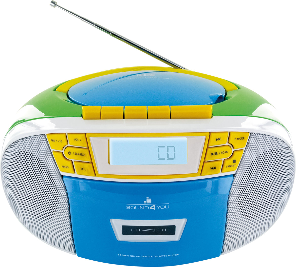 CD-Player mit Kassettenspieler und Radio