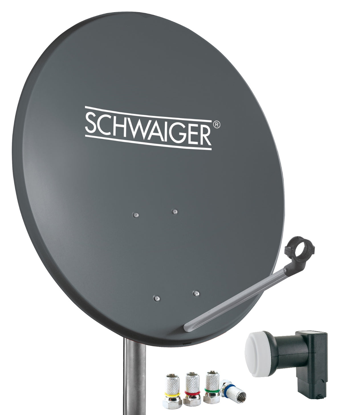 Satellitenanlage Set Anthrazit Stahl 55 cm