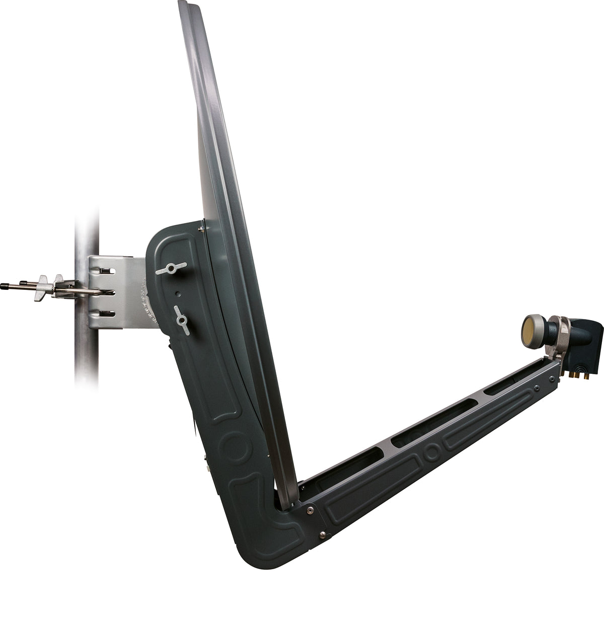 Satellitenanlage Set Anthrazit Aluminium 75 cm