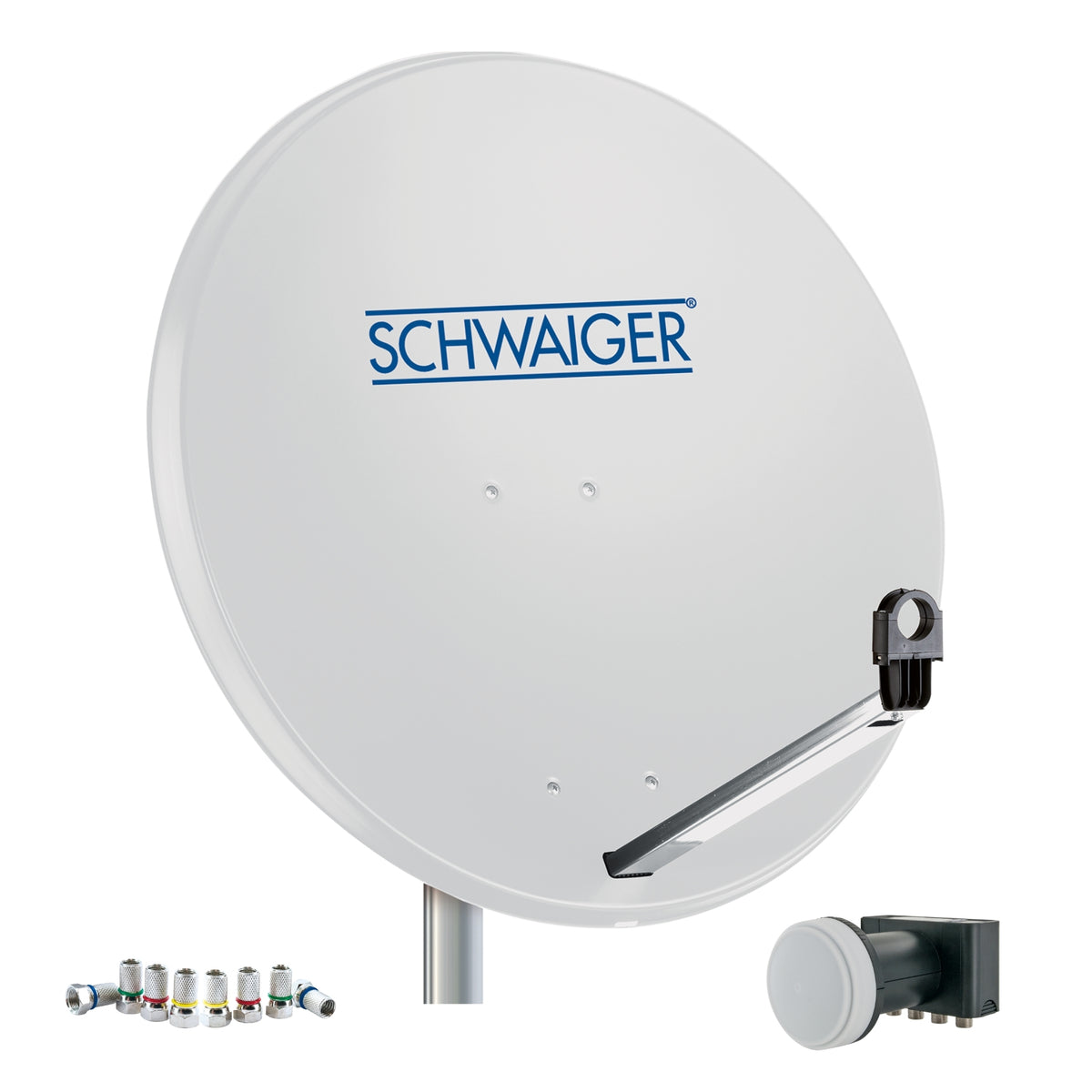 Satellitenanlage Set Hellgrau Stahl 75 cm