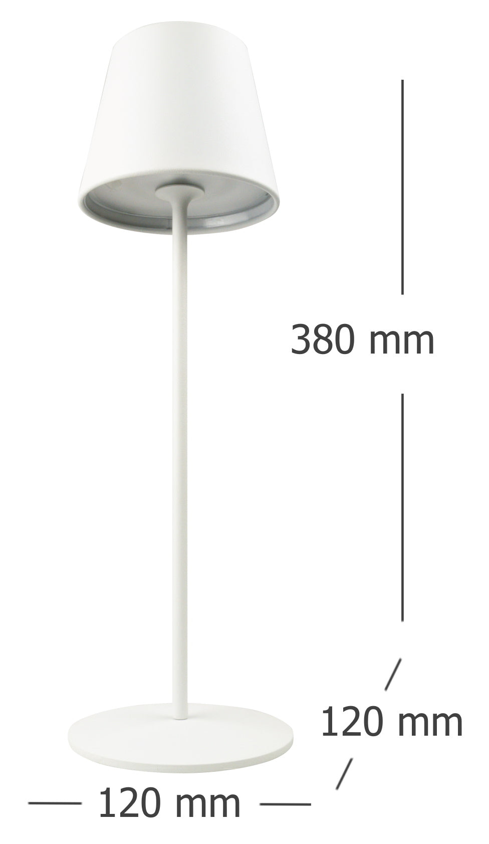 Tischleuchte mit Touchsteuerung aus Metall Weiß/Schwarz