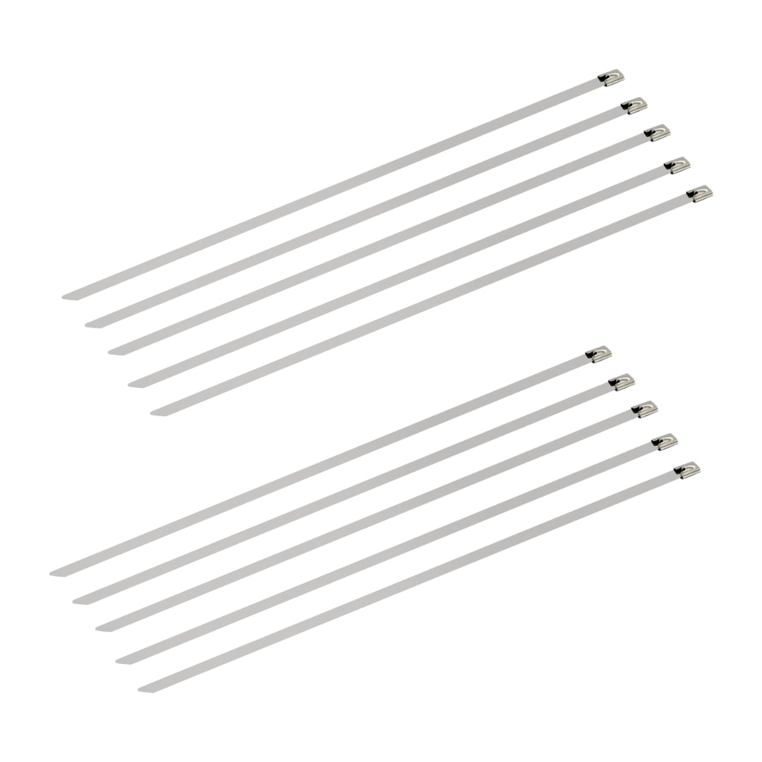 10er-Set Edelstahlkabelbinder, 40 cm