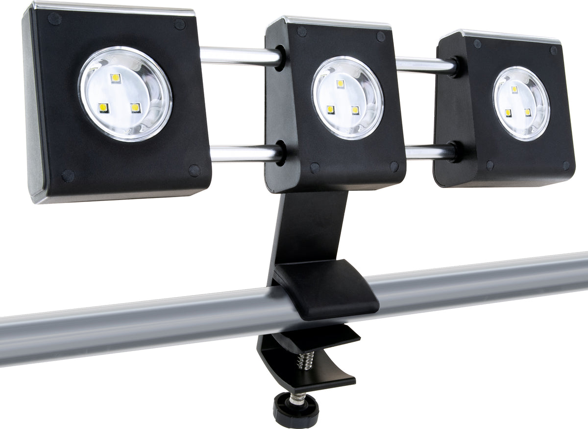 Grill-Leuchte mit beweglichen LED-Strahlern