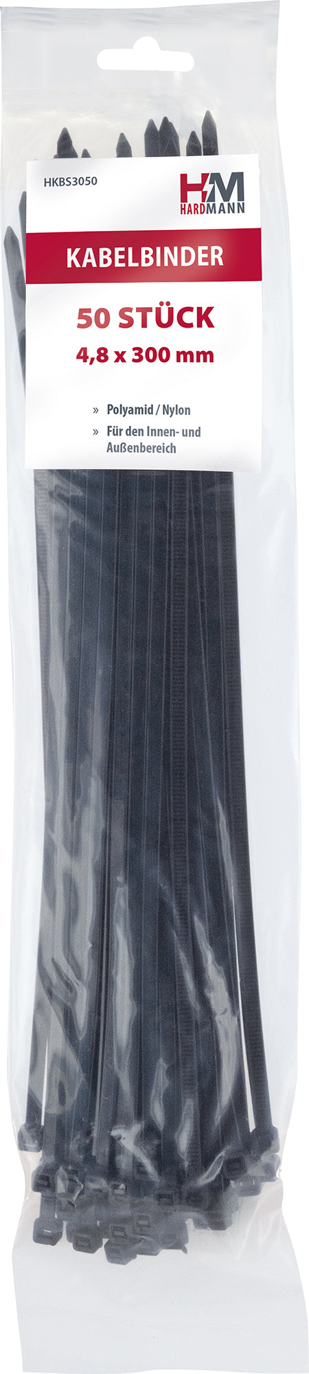 Hardmann Kunststoff Kabelbinder 30cm 50 Stk.