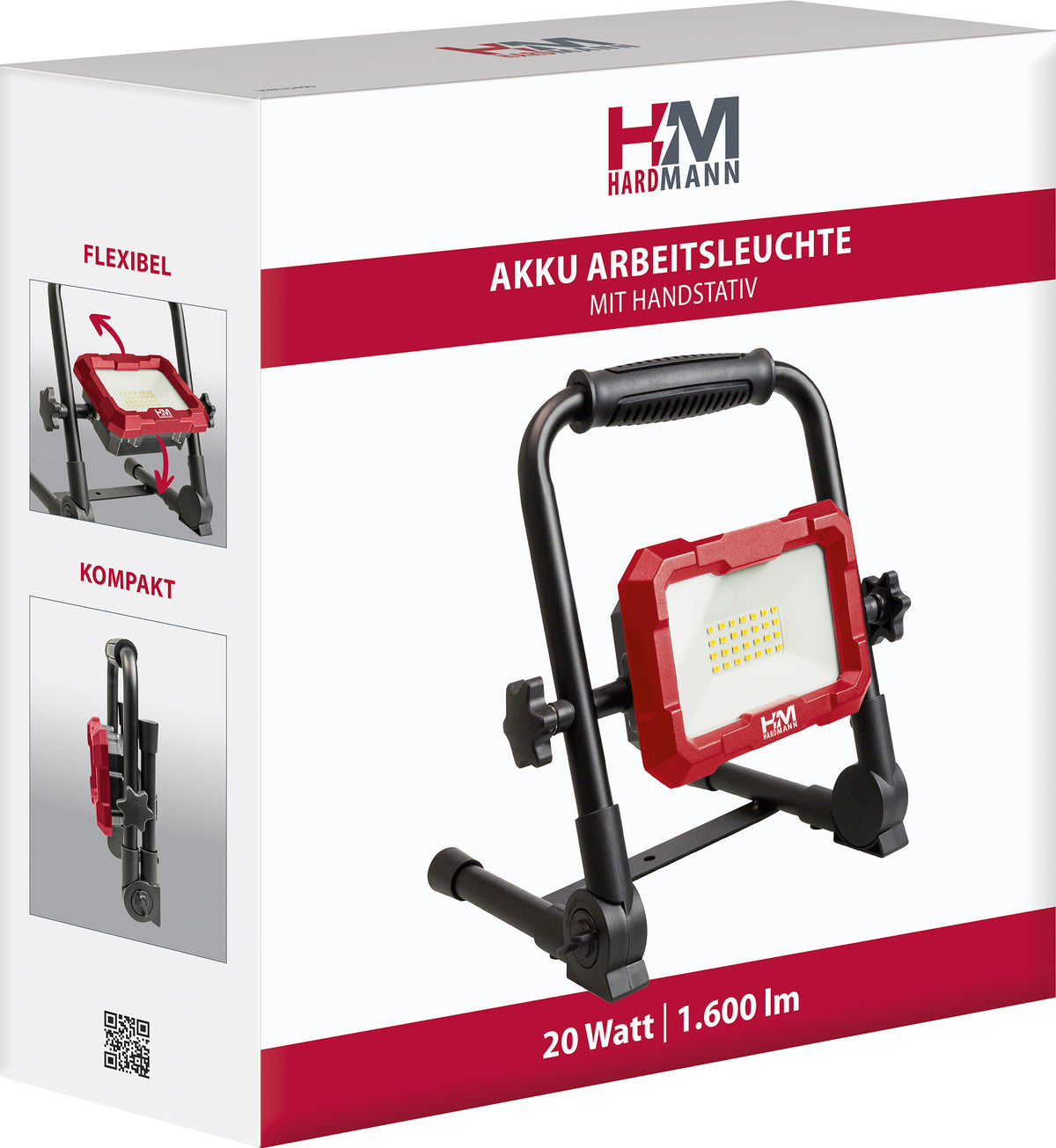 Hardmann Akku-Baustrahler mit Handstativ