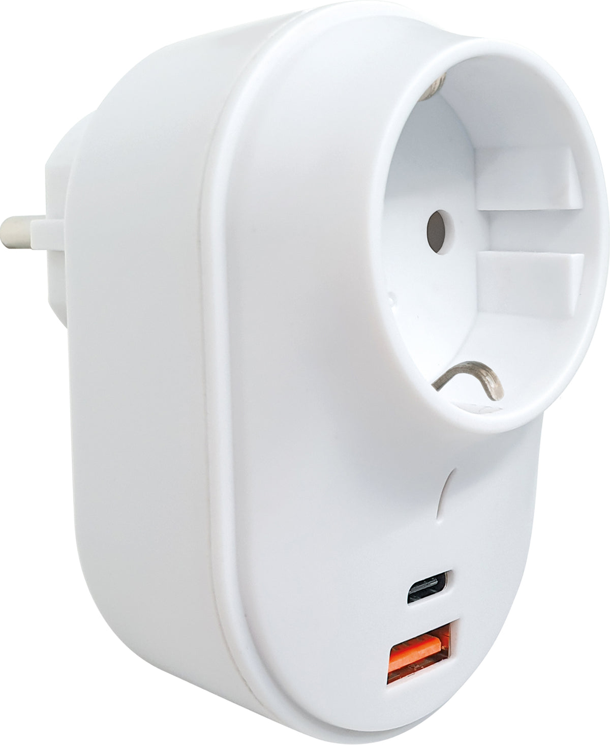 Socket adapter with USB-C + USB-A slot 230V