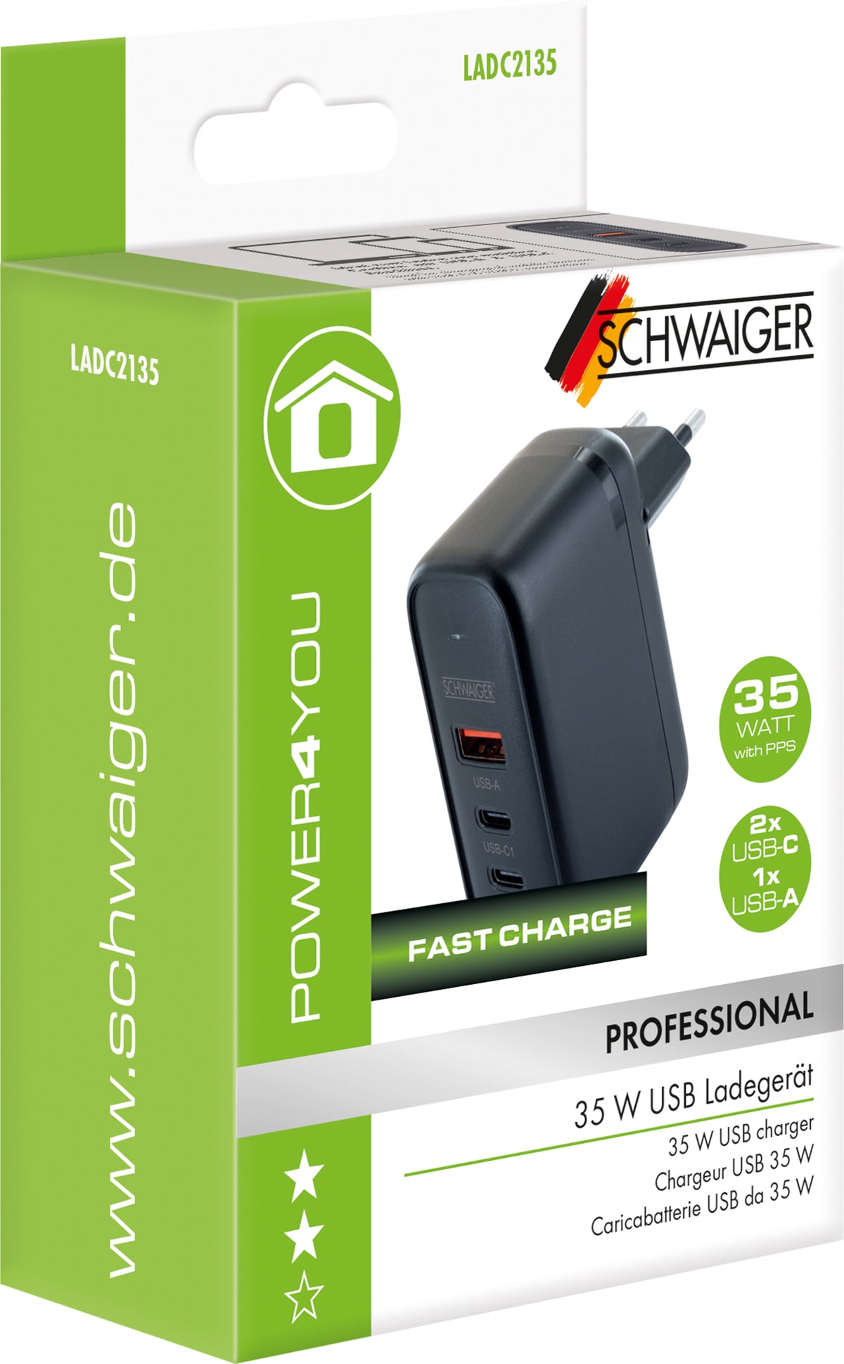 Ladeadapter USB-C & A 35W