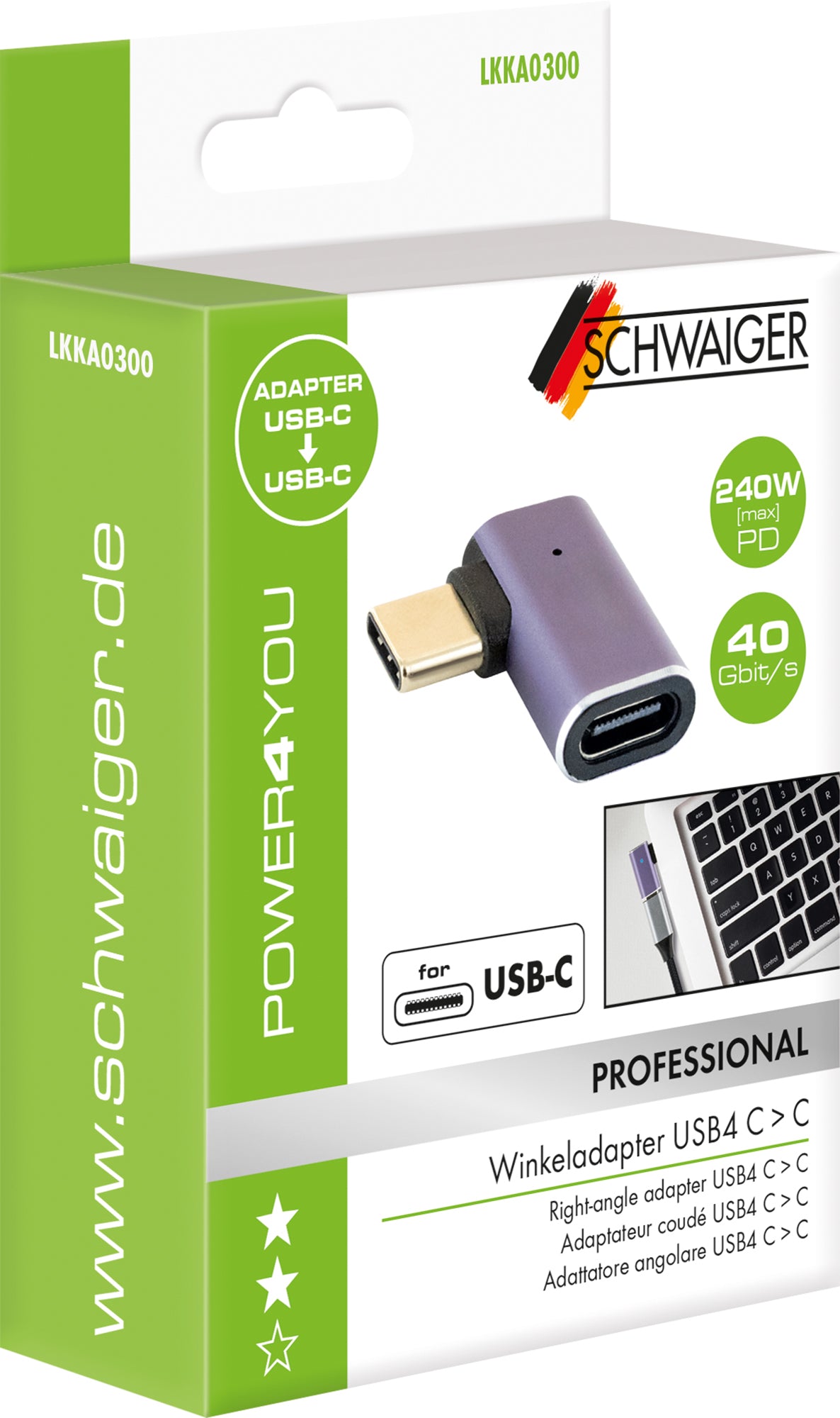 USB-C Winkeladapter