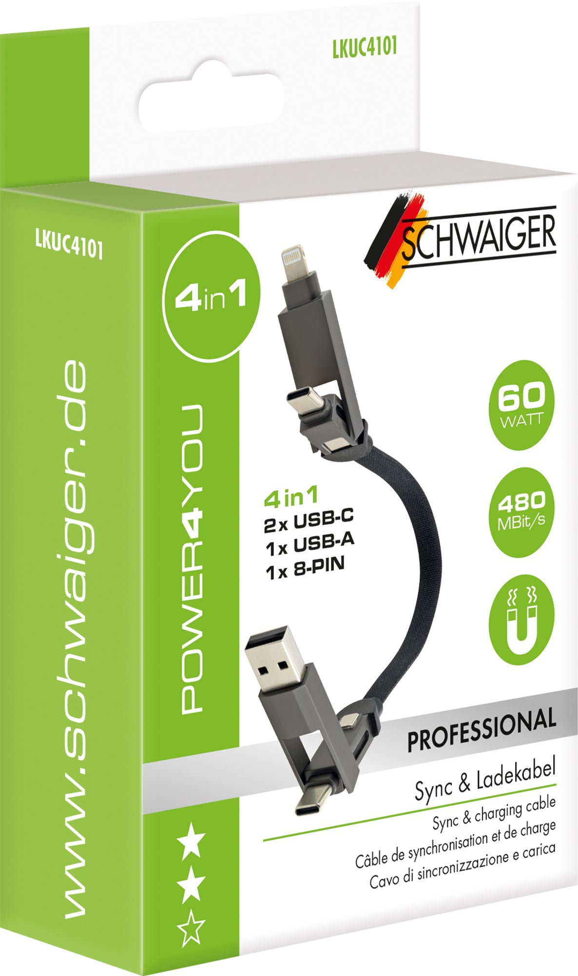 4 in 1 USB-C Kabel