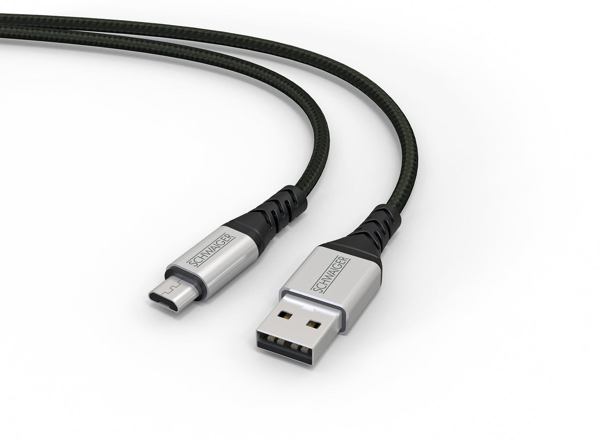 Micro-USB auf USB-A Kabel extrem reißfest 1,2 m
