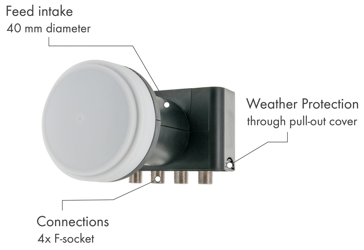 SAT outdoor unit (72 cm + Quad LNB)