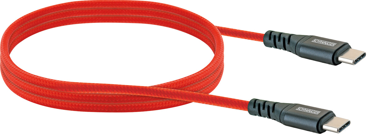 USB-C auf USB-C Kabel rot/grün/blau 1,2 m