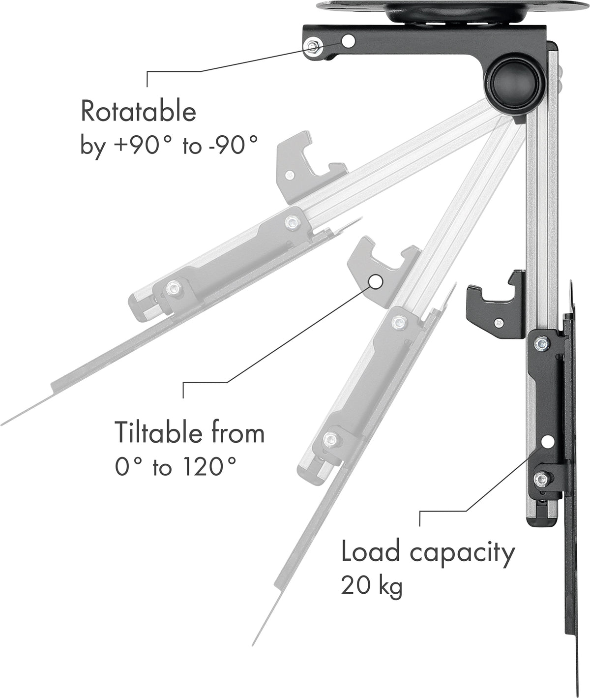 TV ceiling and sloping ceiling bracket "MOTION 7"
