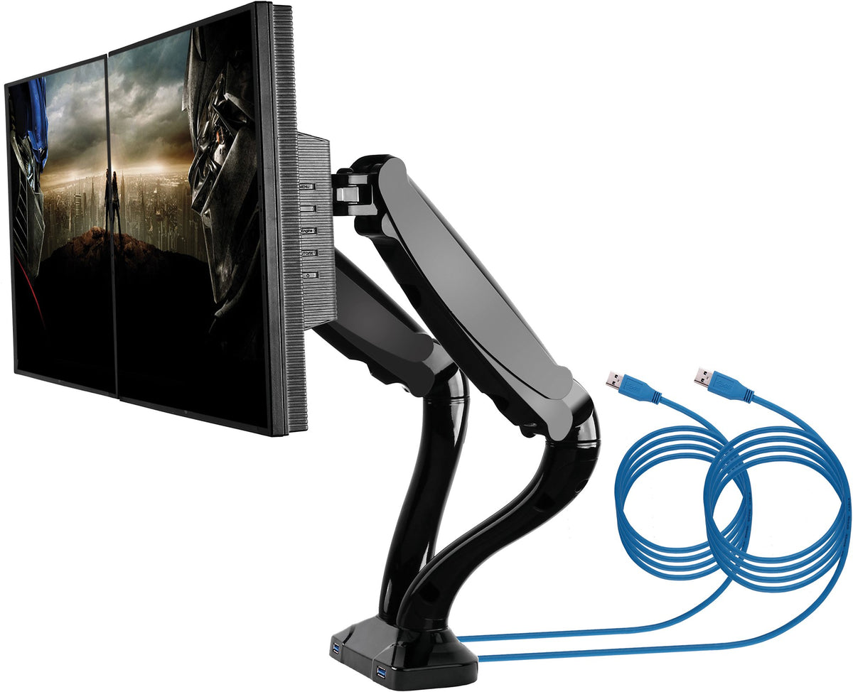 Monitor desk mount tiltable, swivelling, rotatable, up to 6kg per support arm / 29" (VESA 100x100)