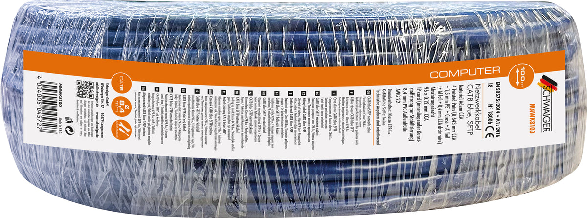 Netzwerkkabel CAT8 blue 100 - 250 m