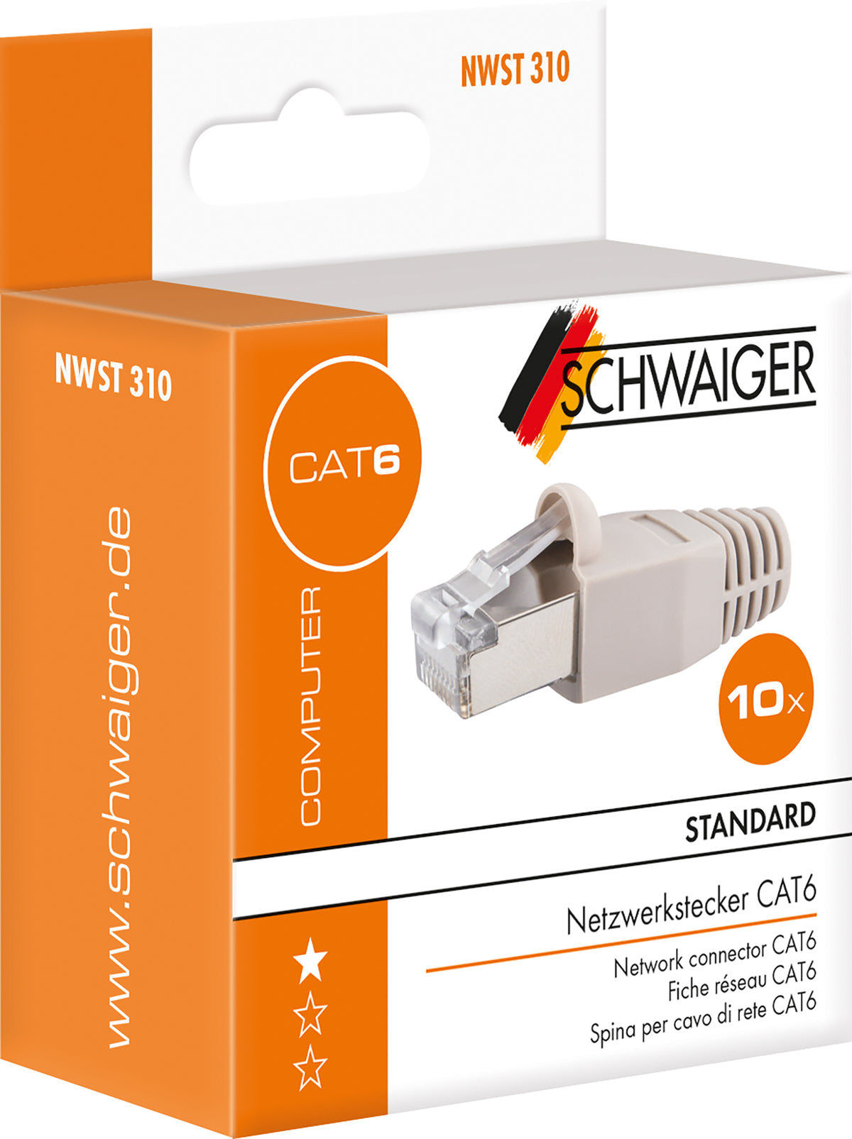 CAT 6 Netzwerkstecker 4/10 Stück