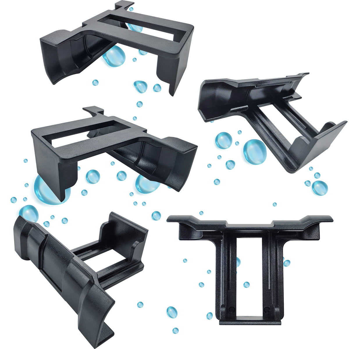 Water drainage clips for solar modules
