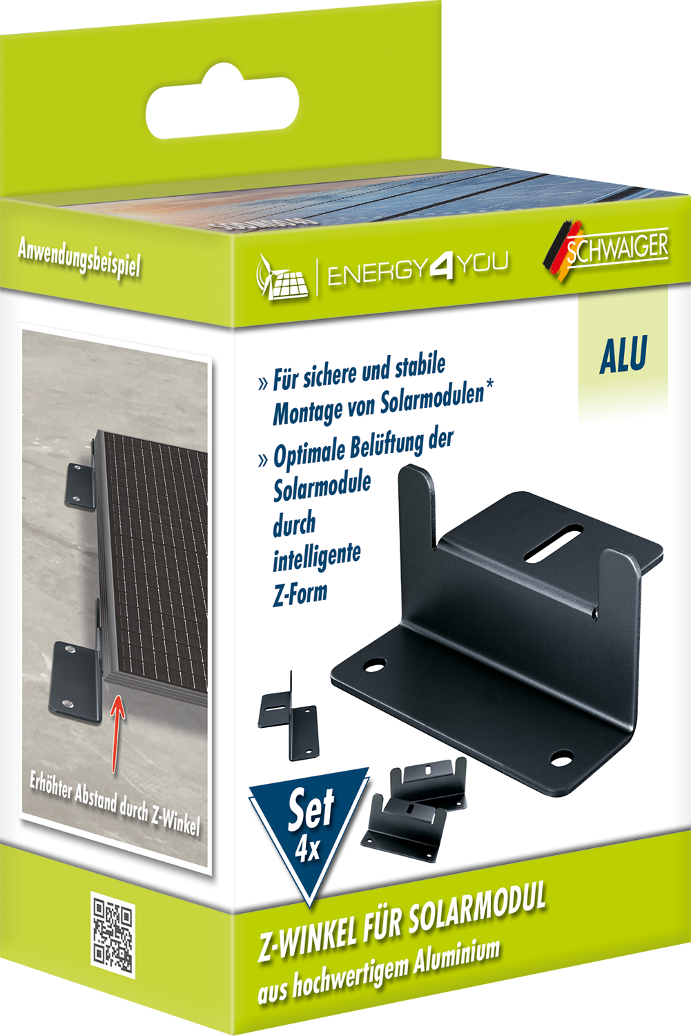Flachdach-Montage Set für 1 Solarmodul