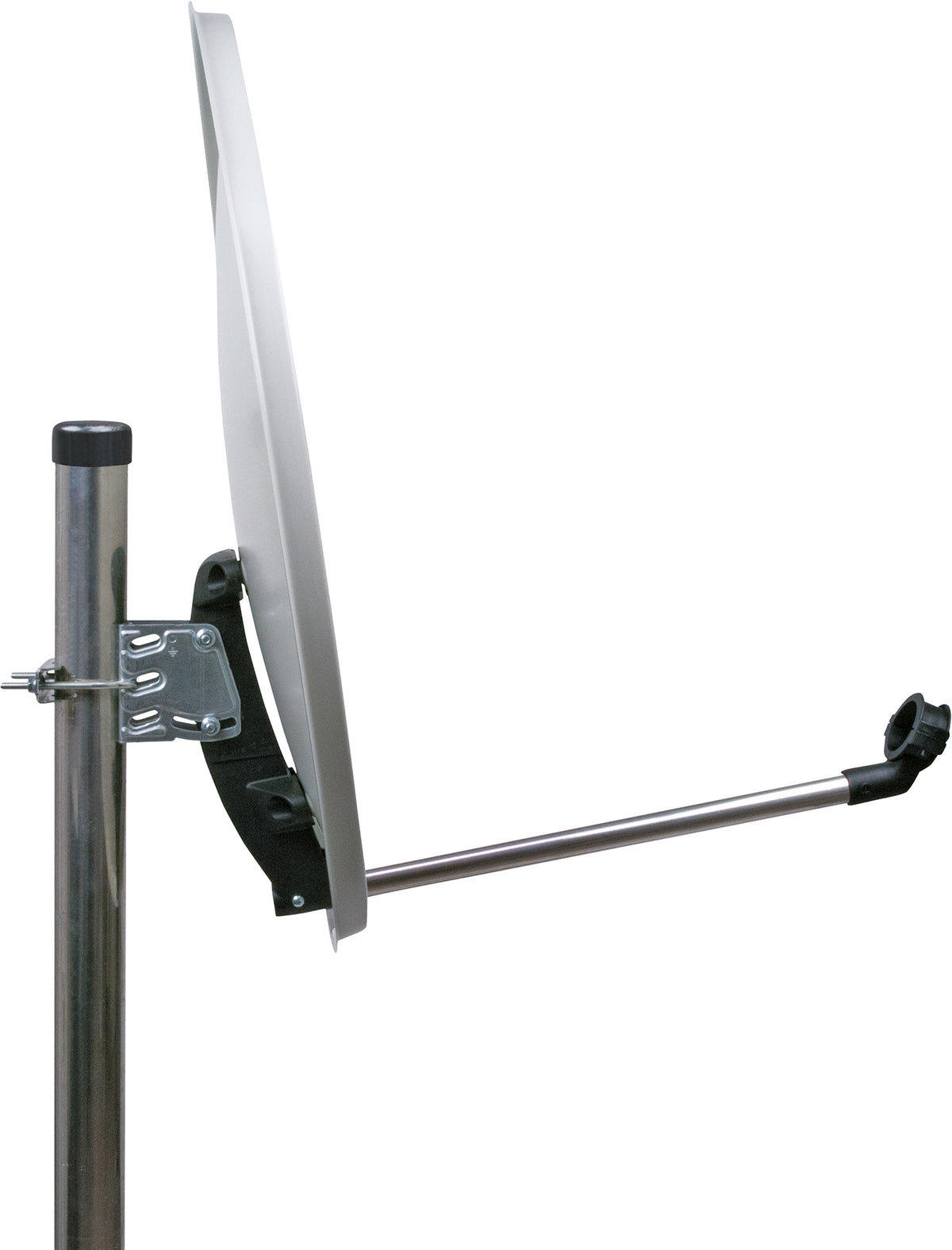 Satellitenschüssel Stahl Hellgrau/Rot/Anthrazit 55 cm
