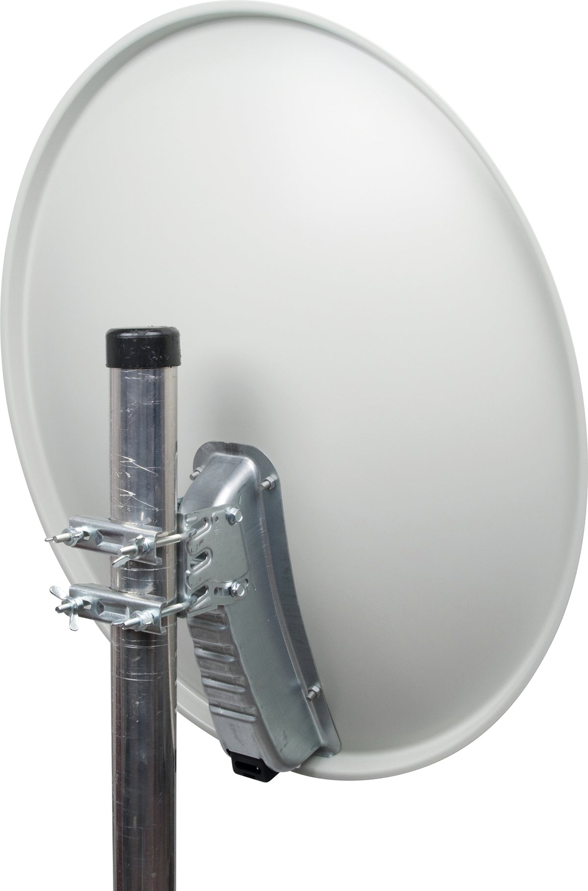 Aluminium Satellitenschüssel 60 cm Hellgrau/Rot/Anthrazit
