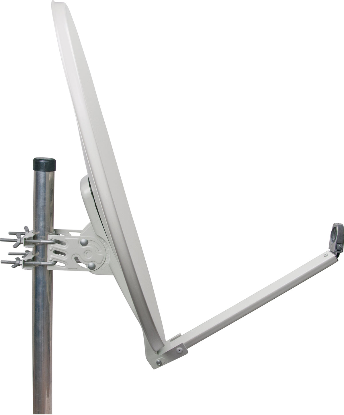 Aluminium Satellitenschüssel 80 cm Hellgrau/Rot/Anthrazit