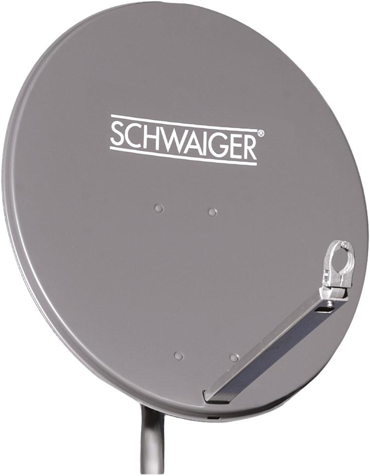 Satellitenschüssel Aluminium Hellgrau/Rot/Anthrazit 75 cm