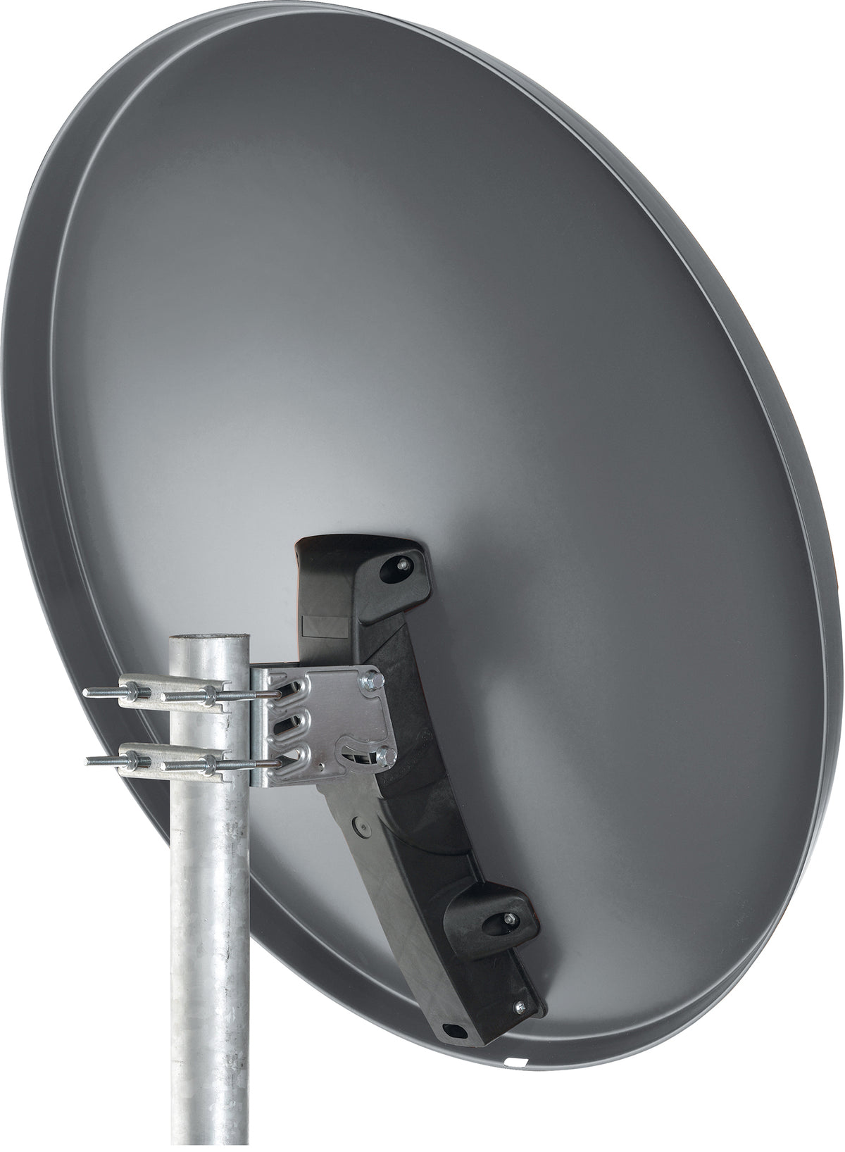 Aluminium Satellitenschüssel 80 cm Hellgrau/Rot/Anthrazit