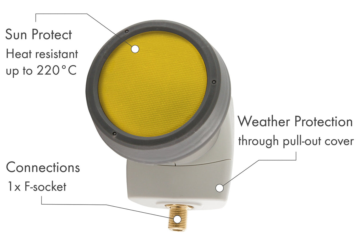 Single LNB digital SUN PROTECT light gray