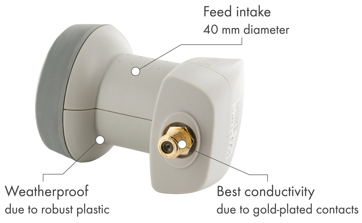 Single LNB digital SUN PROTECT light gray