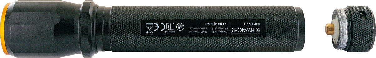 LED flashlight with zoom function