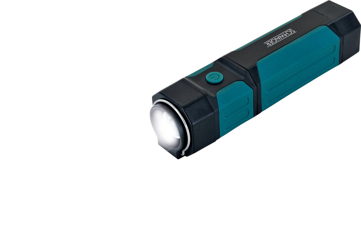 Arbeitsleuchte mit ausziehbarem COB-LED Strahler und Taschenlampe