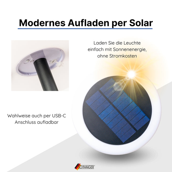 Solar-Stehleuchte mit Lautsprecher 1,5 m RGB