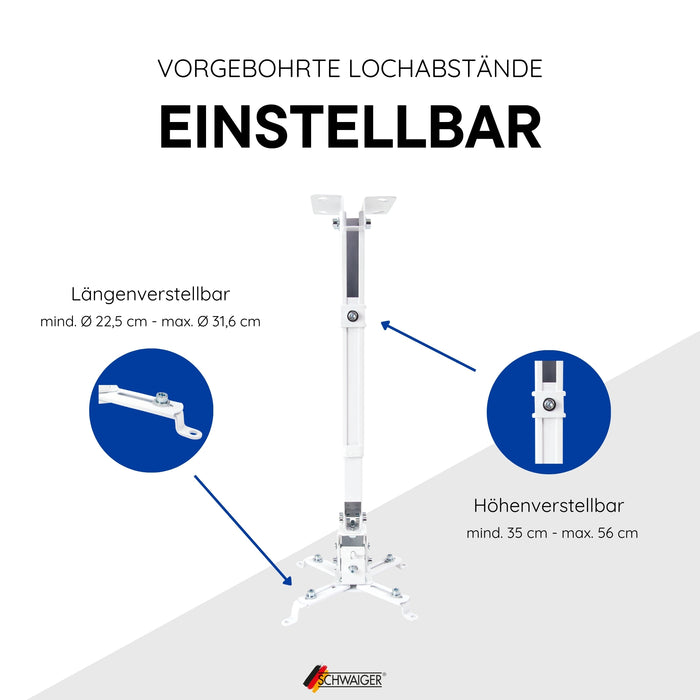 Wand-/Deckenhalter für Beamer & Projektoren