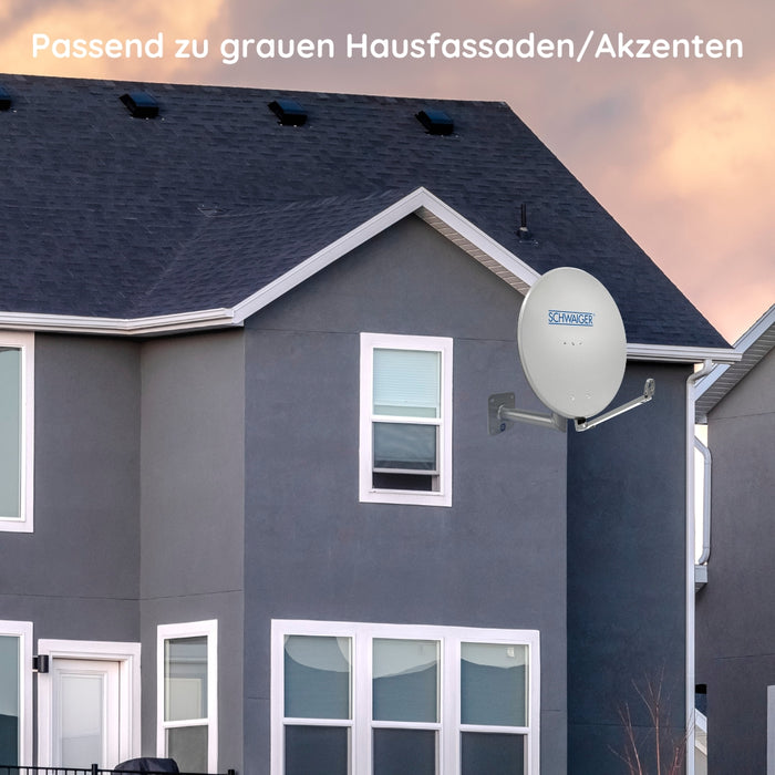 Wandhalter Aluminium Grau 25/35 cm