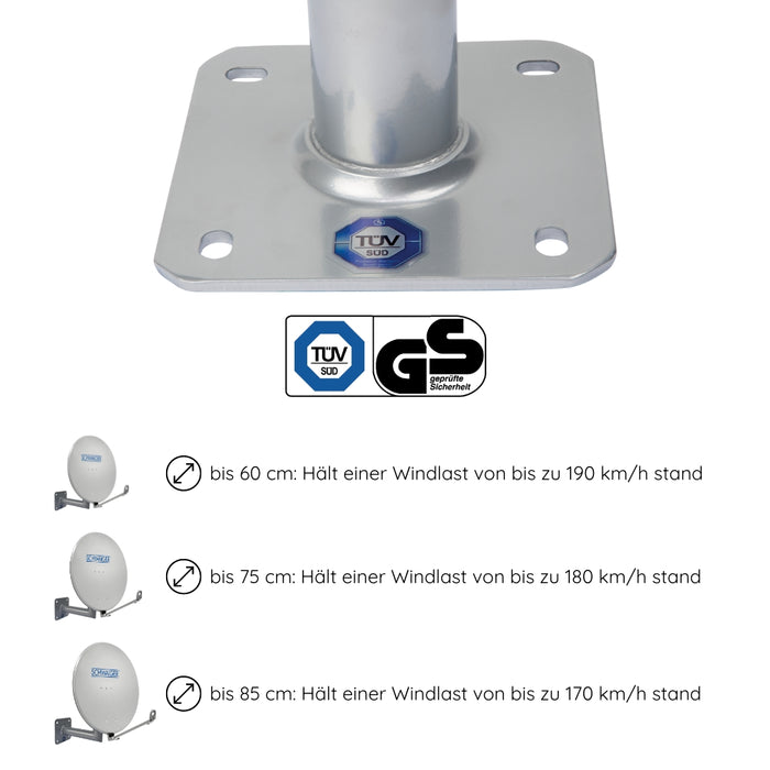 Wandhalter Aluminium Grau 25/35 cm