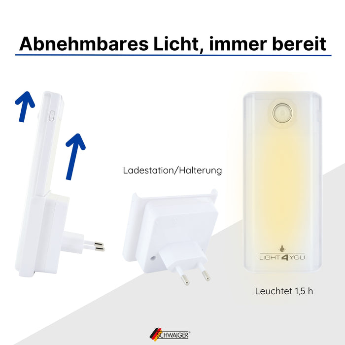 Bewegungssensor Leuchte mit abnehmbaren Licht