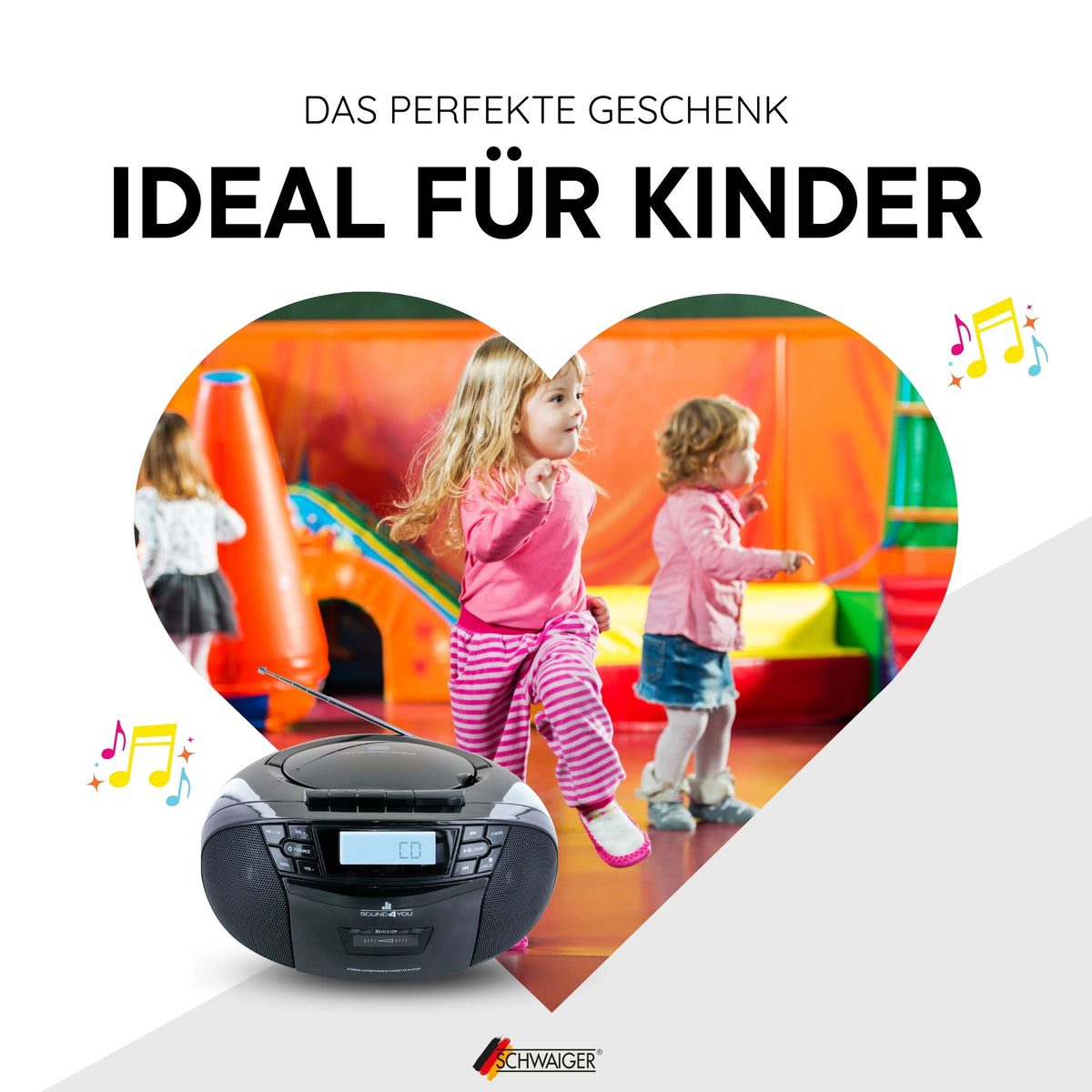 CD-Player mit Kassettenspieler und Radio