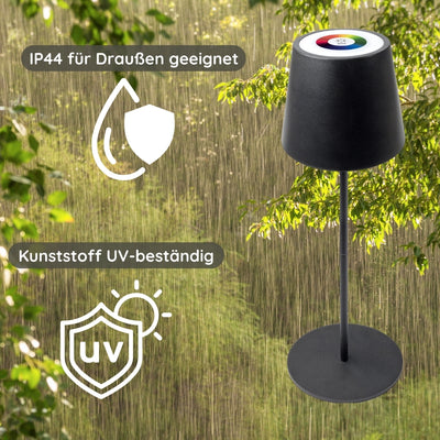 Tischleuchte teilbar mit Touchsteuerung Anthrazit/Schwarz/Weiß