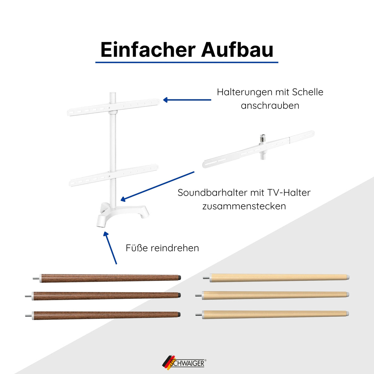 TV-Ständer mit Soundbarhalter