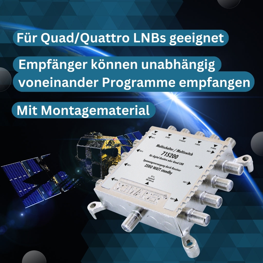 SAT Multischalter 5/8 mit Netzteil