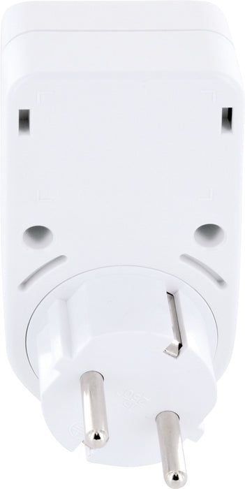 Steckdosenadapter mit 2 USB-A Slots 360° drehbar
