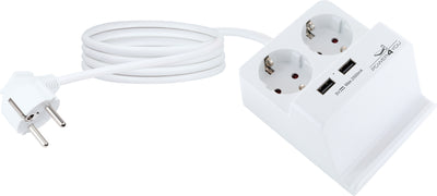 Smartphone-Halter mit 2x Steckdose + 2x USB 2.0 A