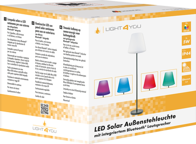 Solar-Stehleuchte mit Lautsprecher 1,5 m RGB