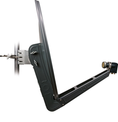 Satellitenanlage Set Anthrazit Aluminium 75 cm