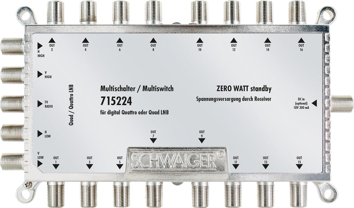 SAT Multischalter 5/16 mit Netzteil