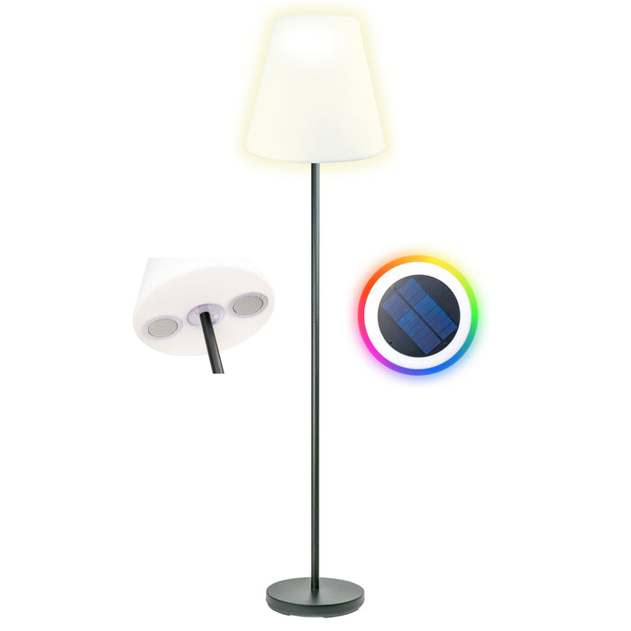 Solar-Stehleuchte mit Lautsprecher 1,5 m RGB